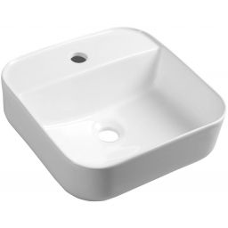 Sapho Molveno umywalka 39,5 cm nablatowa kwadratowa biała AR453