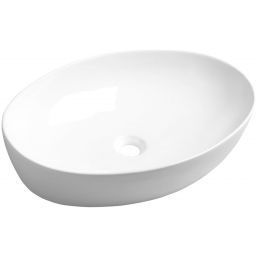 Sapho Pera umywalka 62,5x42 cm nablatowa owalna biała AR457