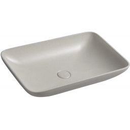 Sapho Infrane umywalka 57x37 cm nablatowa prostokątna betonowa biały piaskowiec AR460