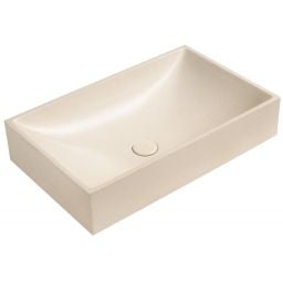 Sapho Trant umywalka 58x36 cm prostokątna nablatowa beżowa AR472