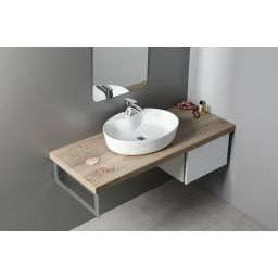 Sapho Mariana umywalka 58x41,5 cm nablatowa owalna biała AR483