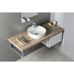 Sapho Lugano umywalka 40,5x40,5 cm nablatowa kwadratowa biała AR491