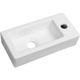 Sapho Small Zoe umywalka 37x18 cm ścienna prostokątna prawa biała AR495