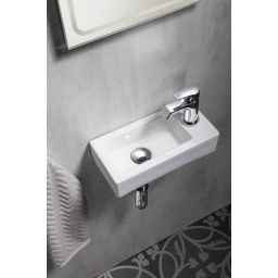 Sapho Small Zoe umywalka 37x18 cm ścienna prostokątna prawa biała AR495