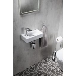 Sapho Small Zoe umywalka 37x18 cm ścienna prostokątna lewa biała AR496