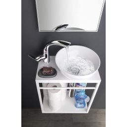 Sapho Small Aster umywalka 28 cm nablatowa okrągła biała AR499