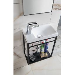 Sapho Agos umywalka 40x22 meblowa prostokątna biała AS400