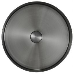 Sapho Aurum umywalka 38x38 cm nablatowa okrągła antracytowa AU101