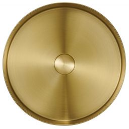Sapho Aurum umywalka 38 cm nablatowa okrągła złoty mat AU201