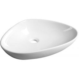 Sapho Teruel umywalka 60x40 cm nablatowa owalna biała BH7007