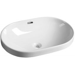 Sapho Lima umywalka 59,5x39,5 cm wpuszczana owalna biała BH7022