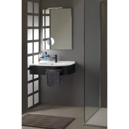 Sapho Pulse umywalka 75x45 cm ścienna asymetryczna lewa biała BM752