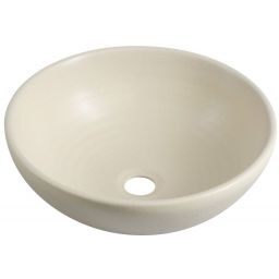 Sapho Attila umywalka 42,5 cm nablatowa okrągła kość słoniowa DK005