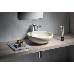 Sapho Attila umywalka 42,5 cm nablatowa okrągła kość słoniowa DK005