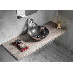 Sapho Attila umywalka 42,5 cm nablatowa okrągła metaliczna miedź DK010