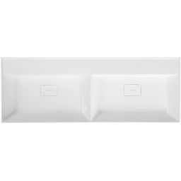 Sapho Godiva umywalka 119x44 cm ścienna prostokątna podwójna biała GU119-0