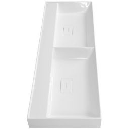 Sapho Godiva umywalka 119x44 cm ścienna prostokątna podwójna biała GU119-0