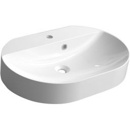 Sapho Helen umywalka 63x43 cm nablatowa owalna biała HE063