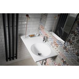 Sapho Juno umywalka 80x47 cm ścienna prostokątna prawa biała JU081