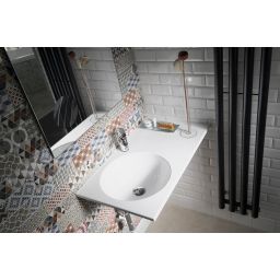 Sapho Juno umywalka 100x47 cm ścienna prostokątna lewa biała JU101