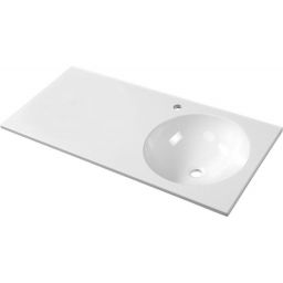 Sapho Juno umywalka 100x47 cm ścienna prostokątna prawa biała JU102