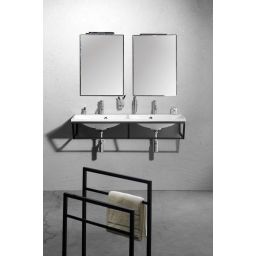 Sapho Maria umywalka 120x46 cm meblowa prostokątna podwójna biała MA120