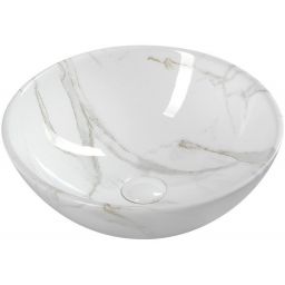 Sapho Dalma umywalka 42 cm nablatowa okrągła carrara MM117
