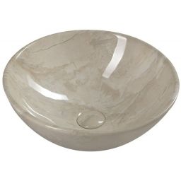 Sapho Dalma umywalka 42 cm nablatowa okrągła marfil MM127