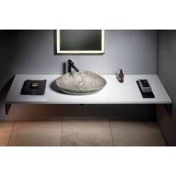 Sapho Dalma umywalka 58,5x39 cm nablatowa owalna grigio MM213