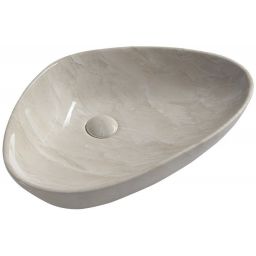 Sapho Dalma umywalka 58,5x39 cm nablatowa owalna marfil MM227