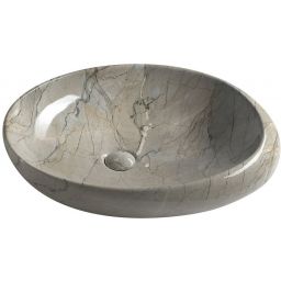 Sapho Dalma umywalka 68x44 cm nablatowa owalna grigio MM313