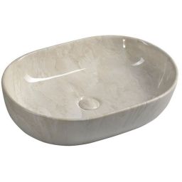 Sapho Dalma umywalka 59x42 cm nablatowa owalna marfil MM427