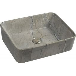 Sapho Dalma umywalka 48x38 cm nablatowa prostokątna grigio MM513