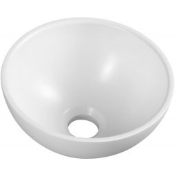 Sapho Small umywalka 26x26 cm okrągła nablatowa biała MR260