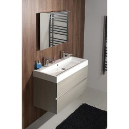 Sapho Orinoko umywalka 100x42 cm meblowa prostokątna podwójna biała OR101