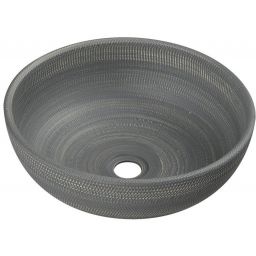 Sapho Priori umywalka 41 cm nablatowa okrągła szary PI024