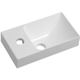 Sapho Small Piccolino umywalka 30,8x17 cm ścienna prostokątna lewa biała PK300