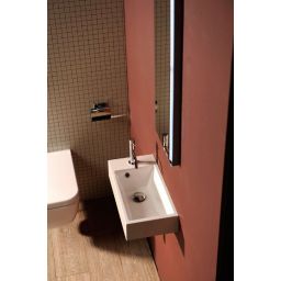 Sapho Ariana umywalka 50x25 cm prostokątna ścienna biała SM012