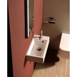 Sapho Ariana umywalka 50x25 cm ścienna prostokątna prawa biała SM016