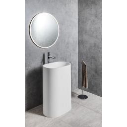 Sapho Treva umywalka 56,5x36,2x85 cm wolnostojąca owalna biały mat TR565