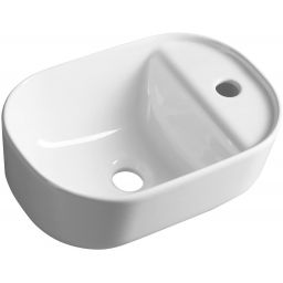 Sapho Manaki umywalka 42x28 cm nablatowa owalna biała TU0076
