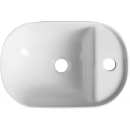 Sapho Manaki umywalka 42x28 cm nablatowa owalna biała TU0076