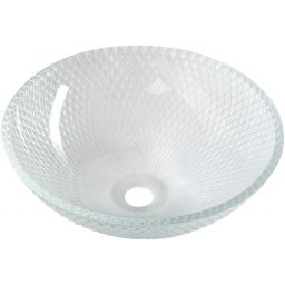 Sapho Beauty Puketa umywalka 42 cm nablatowa okrągła przezroczysta TY165