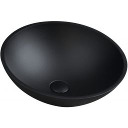 Sapho Beauty Telica umywalka 42 cm nablatowa okrągła czarna TY181B