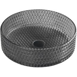 Sapho Beauty Maragua umywalka 39,5 cm nablatowa okrągła czarna TY214