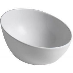 Sapho Dome Obliquo umywalka 44,5 cm nablatowa okrągła biała WH031