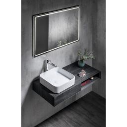 Sapho Blade umywalka 40x40 cm nablatowa kwadratowa biała WH050