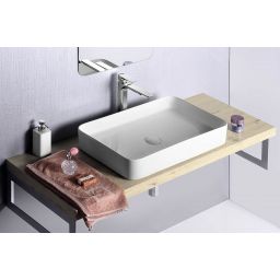 Sapho Blade umywalka 65x40 cm nablatowa prostokątna biała WH051