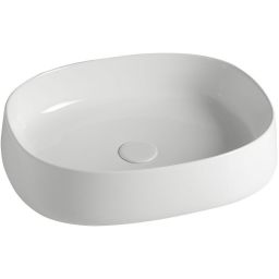 Sapho Jumper umywalka 50x40 cm nablatowa prostokątna biała WH071