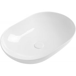 Sapho Balisong umywalka 60x40 cm nablatowa owalna biała WH080